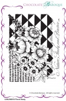 Floral Study unmounted rubber stamp set - A6